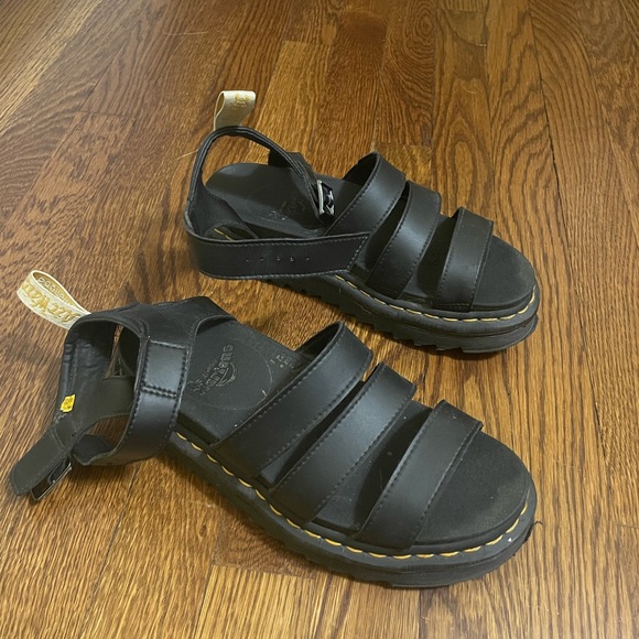 Dr. Martens Blaire Platform Sandals in Black - Picture 4 of 7